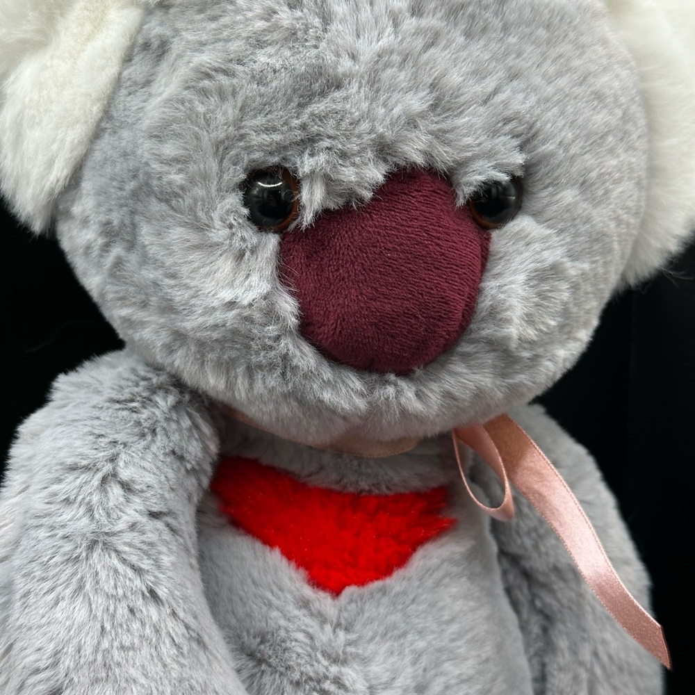 Koala Bear Plush Gray Heart World’s Softest Plush Stuffed Animal 15” Red Hearts - Picture 4 of 16